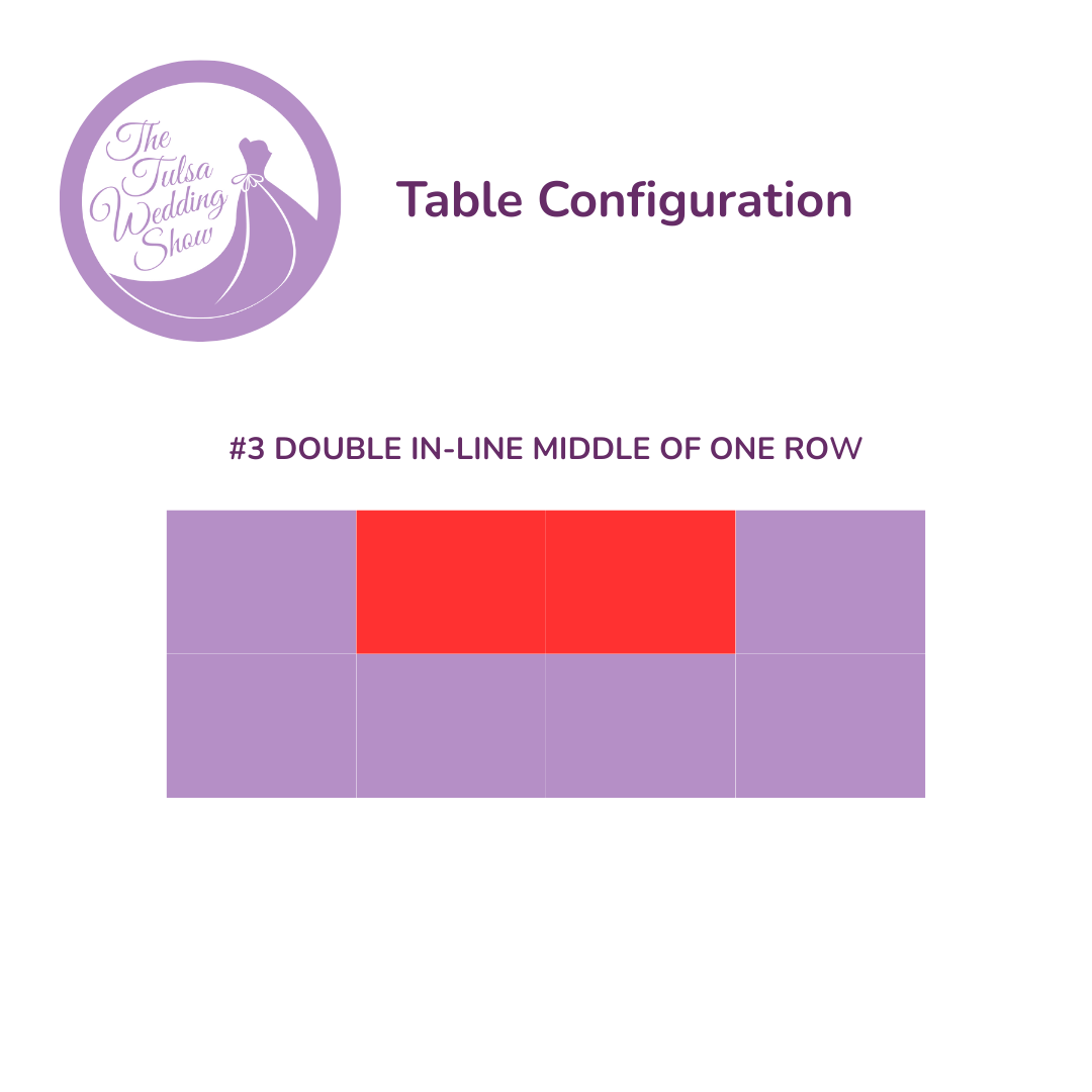 #3 DOUBLE IN-LINE MIDDLE OF ONE ROW Space Vendor Package – 10x20’ Booth | $2,195 | Summer 2026