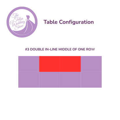 #3 DOUBLE IN-LINE MIDDLE OF ONE ROW Space Vendor Package – 10x20’ Booth | $2,195 | Summer 2026